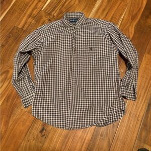 Ralph Lauren Big Shirt Plaid Button‎ Down Men’s Large Cotton Long Sleeve (0949)